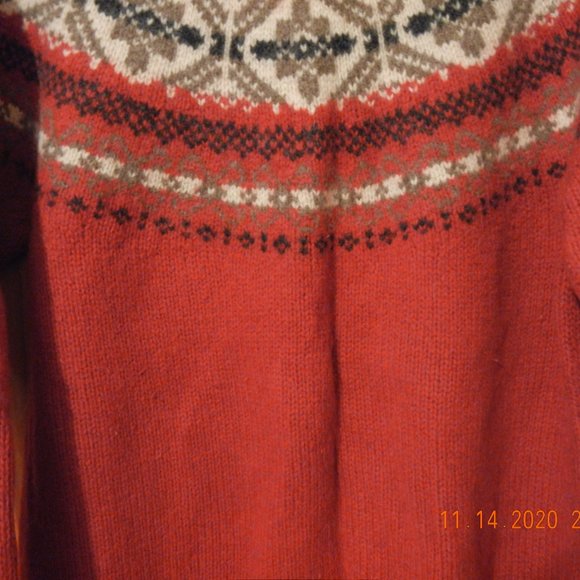Vintage Fair Isle Ski Casual Work Sweater sz L (wsw27) - Picture 5 of 11
